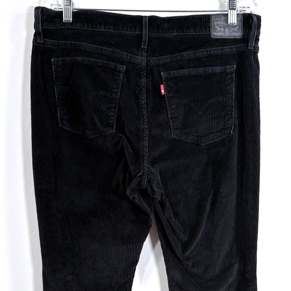 Levi Strauss & Co Corduroy Pants Black Mid Rise Boot Cut Flare Women 35x28.5